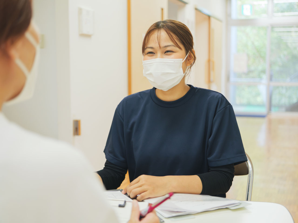 社会福祉法人中央福祉会の職員のキャリア面談の様子