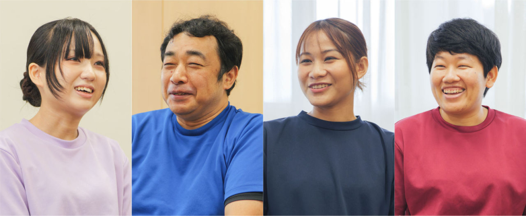 社会福祉法人中央福祉会で働く4人の先輩職員